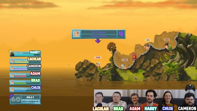 6 Player Worms Shenanigans смотреть онлайн