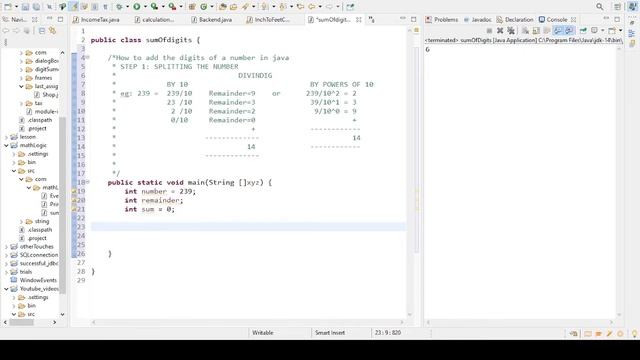 how to split and add digits in a number using java смотреть онлайн