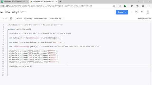 Automated Data Entry Form in Google Sheets & Apps Script - Part 1 (User Form Design & Transfer Code смотреть онлайн