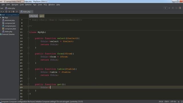 PHP Цепочки вызовов смотреть онлайн