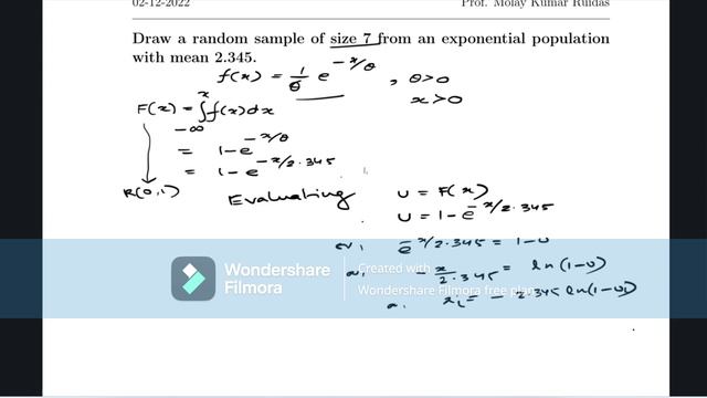 Random Sample generation from exponential distribution with given parameter смотреть онлайн