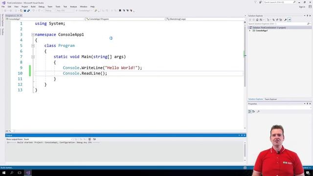 C# Basics with .NET Core | S1P7 | First Line of Code смотреть онлайн