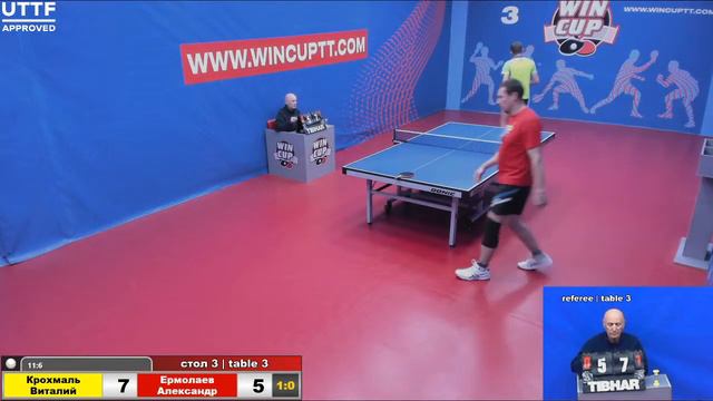 Крохмаль Виталий 3-0 Ермолаев Александр Турнир Восток 5 WIN CUP 06.06.21 Прямая Трансляция Зал 3 смотреть онлайн