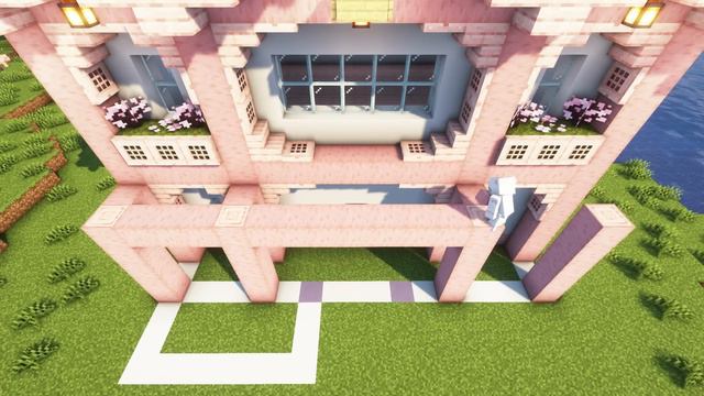 [Minecraft] How to Build a Cute Cherry Blossom House / Tutorial смотреть онлайн