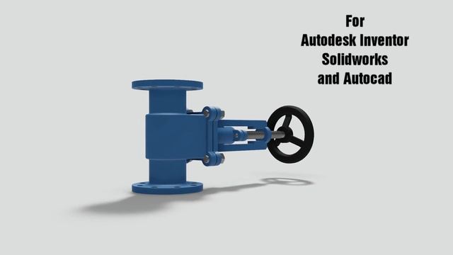Gate valve: Free 3D CAD model for Autodesk Inventor, Solidworks and Autocad смотреть онлайн