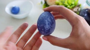 Крашу яйца чаем! Нашла самый лучший способ как красиво покрасить яйца на пасху в синий цвет