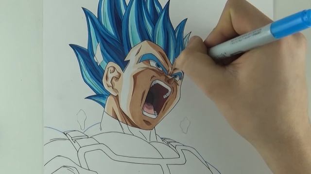 Drawing Vegeta NEW FORM| BEYOND Super Saiyan Blue смотреть онлайн