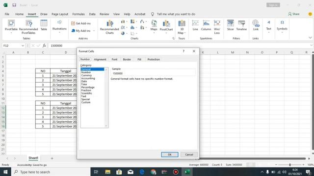 Format Cell Microsoft Excel (Curency, Date, Percentage) смотреть онлайн