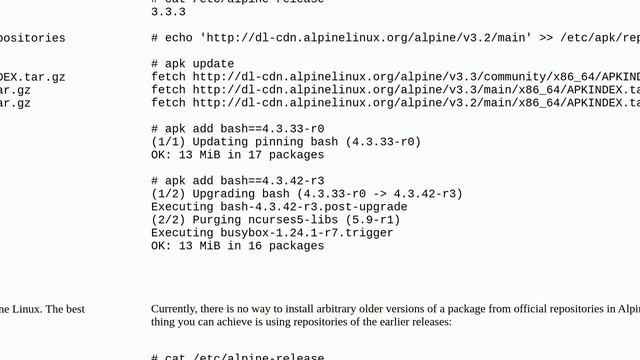 How to install a specific package version in Alpine? смотреть онлайн
