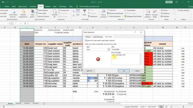 Microsoft Excel - 15 - Data Validation смотреть онлайн