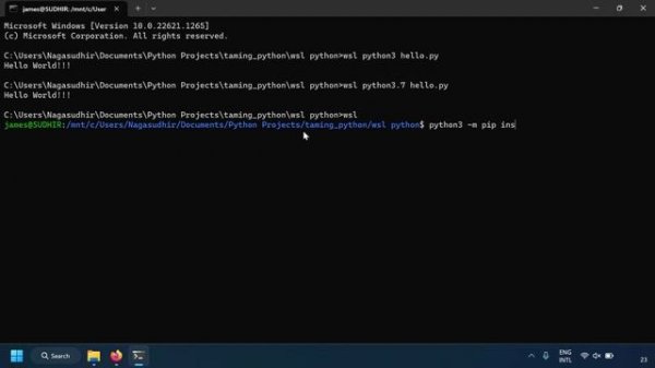 Setup python on Linux in Windows using WSL and VS Code