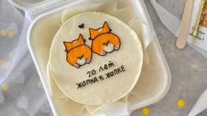 Рисуем корги на бенто - трендовый декор и упаковка торта 🎂❤️
