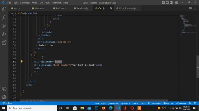 Cart Products Quantity and Price Total in React using js reduce() Method | Shopping Website Part #4 смотреть онлайн