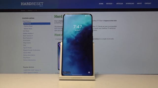 Как войти в безопасный режим на OnePlus 7T смотреть онлайн