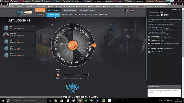CSGO бесплатно ставку, и выиграть шкуры смотреть онлайн