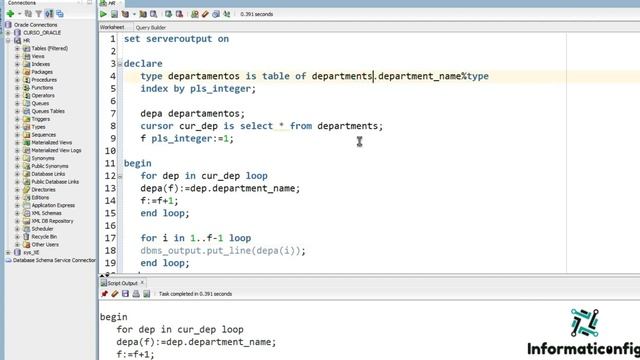 Curso de Oracle PLSQL en español desde cero | COLECCIONES: COMO LLENAR ARRAYS CON TABLAS (video 38) смотреть онлайн