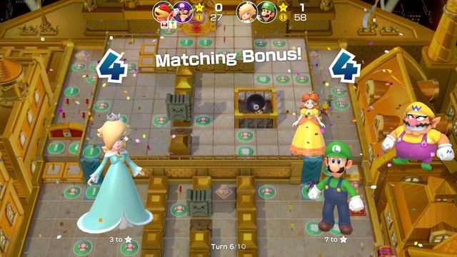 Super Mario Party Partner Party #1744 Tantalizing Tower Toys Rosalina & Luigi vs Pom Pom & Waluigi смотреть онлайн