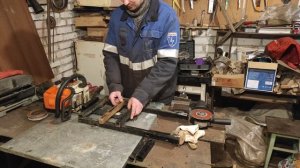 Пилорама из бензопилы своими руками. Платформа приставка под бензопилу для распускание доски.