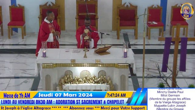 Messe de 7h AM en l'honneur de ste Perpétue et Ste Félicité, martyres | Jeudi 07 Mars 2024 смотреть онлайн