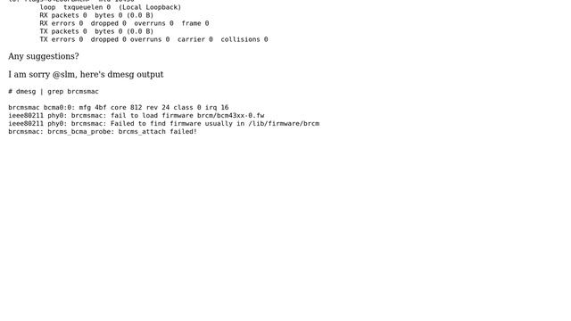 Unix & Linux: brcmsmac does not work смотреть онлайн