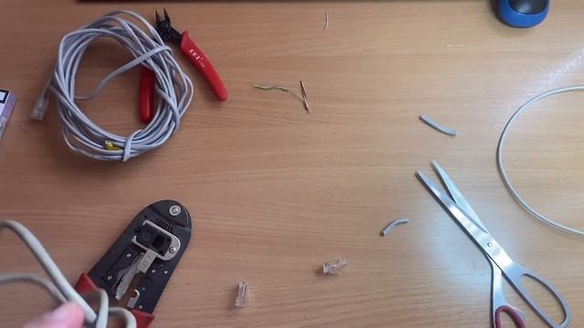 Как обжать кабель витой пары 4х жильный и 8ми жильный RJ45 сетевой смотреть онлайн