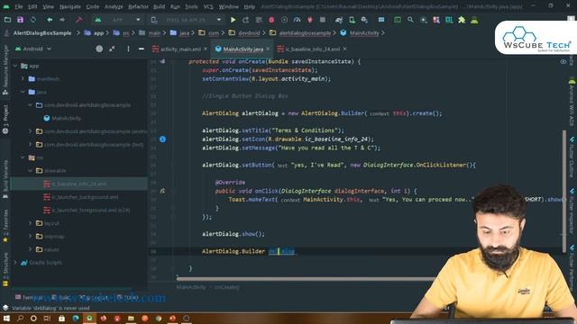 How to Create AlertDialog in Android | Android Alert Dialog Tutorial смотреть онлайн