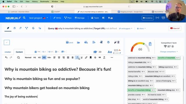 Write a blog post using ChatGPT Plus, GPT-4 and optimize with NeuronWriter смотреть онлайн