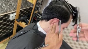 Мужская стрижка на длинные волосы. Men’s haircut.