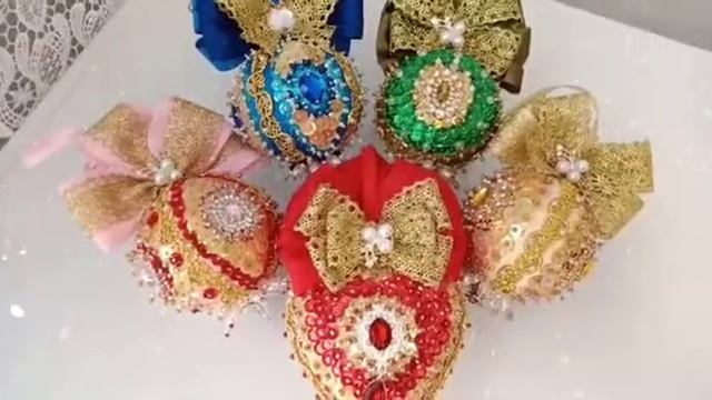 Ёлочные игрушки из бархата(коллекция 1)??? смотреть онлайн