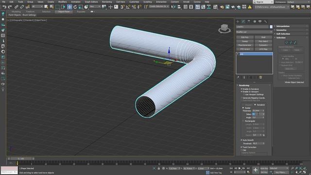 Работа со сплайнами: как быстро создать трубу из линии смотреть онлайн