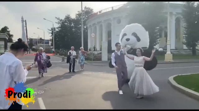 Надувная панда | кукла аниматор | надувной медведь | праздник | подарок смотреть онлайн
