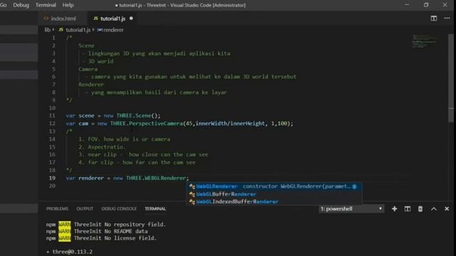 THREEJS Tutorial 1 [Remaster] Grafik 3D di Web ? | Tutorial threejs framework untuk pemula | WebGL смотреть онлайн