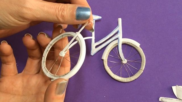 How To Make Paper Miniature Realistic Bicycle - Paper Craft DIY