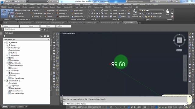 calculate the volume of mountain base on survey data in AutoCAD Civil 3d Urdu/Hindi смотреть онлайн