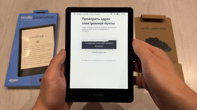 Kindle Paperwhite 11 unboxing/первое включение/регистрация-вход в аккаунт смотреть онлайн