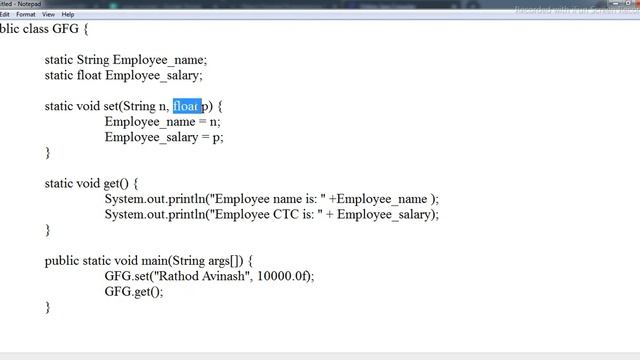 Class and Objects one simple java program | static | method | variable declaration | method call смотреть онлайн