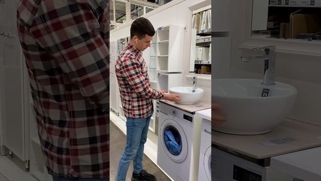 Как разместить стиралку в маленькой ванной? смотреть онлайн