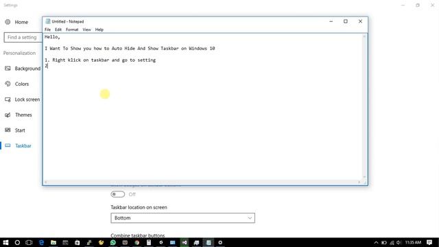 Automatically Show And Hide Taskbar On Windows 10 смотреть онлайн