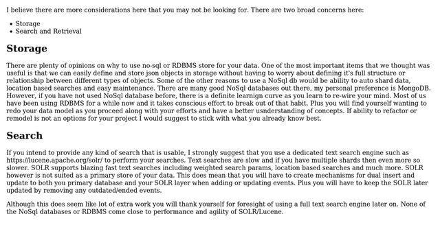 Software Engineering: Using a relational database vs JSON objects for event/activity data смотреть онлайн