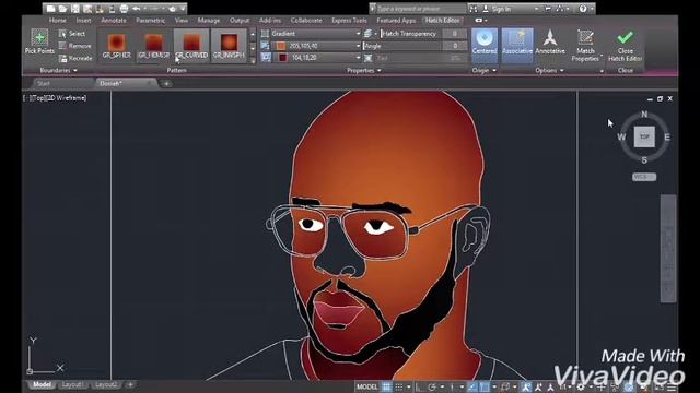 Digital painting of Dosseh make with Autodesk AutoCAD 2019 by DDesign смотреть онлайн