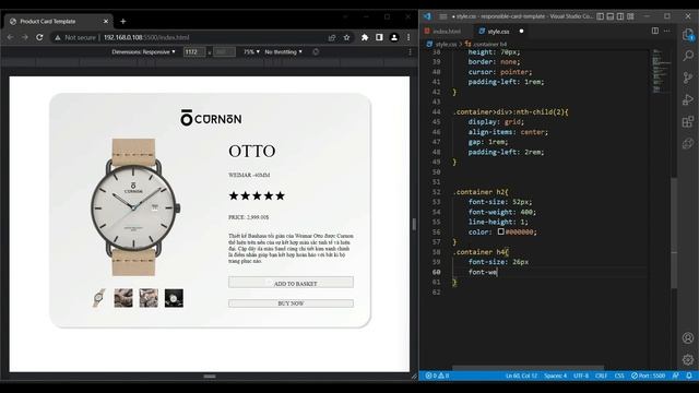 Modern Responsive Product Card Design Using HTML, CSS & JavaScript смотреть онлайн