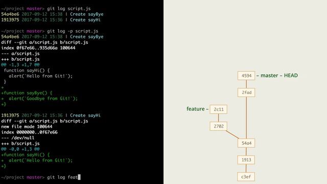 6.4 Git – Просмотр – Вывод git log коммитов, меняющих нужный файл смотреть онлайн