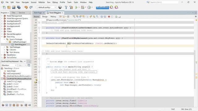 Search record from JTable in Java using JTextField смотреть онлайн