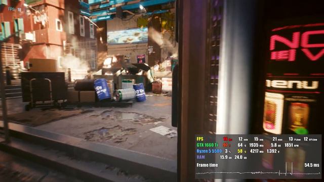 CYBERPUNK 2077 PHANTOM LIBERTY: GTX 1660 Ti + RYZEN 5 5500 FPS TEST. ALL GRAPHIC SETTINGS UPDATE 2. смотреть онлайн