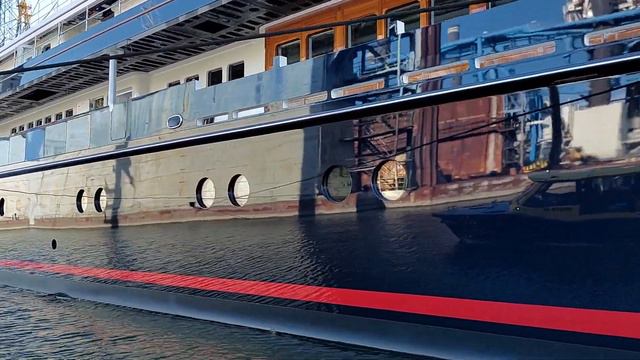 Jeff Bezos’s Sailing Yacht Koru With Her Masts Stepped