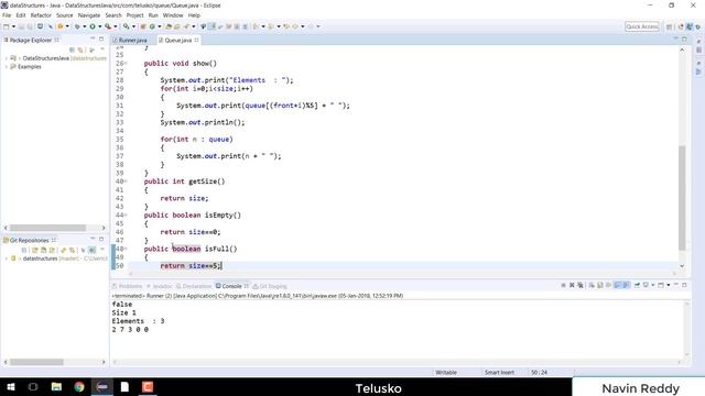 #15 Queue Implementation using Java Part 3 | isEmpty | isFull смотреть онлайн