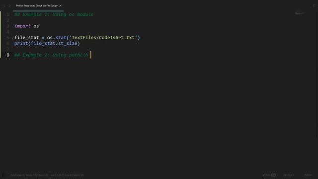 Check the File Size in Python | Python Examples | Python Coding Tutorial | Python Coding Interview смотреть онлайн