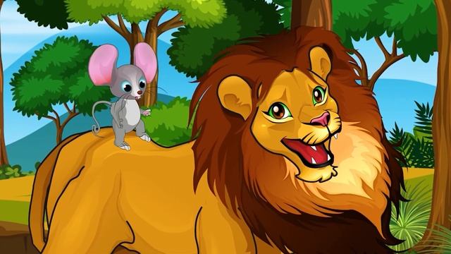 The Lion and the Mouse. English Fairy Tale / Cartoon / Fairy Planet / Story for kids смотреть онлайн