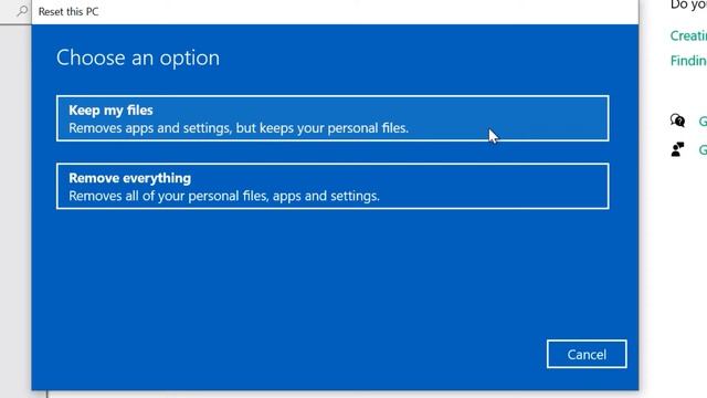 What files get deleted after resetting windows 10 смотреть онлайн