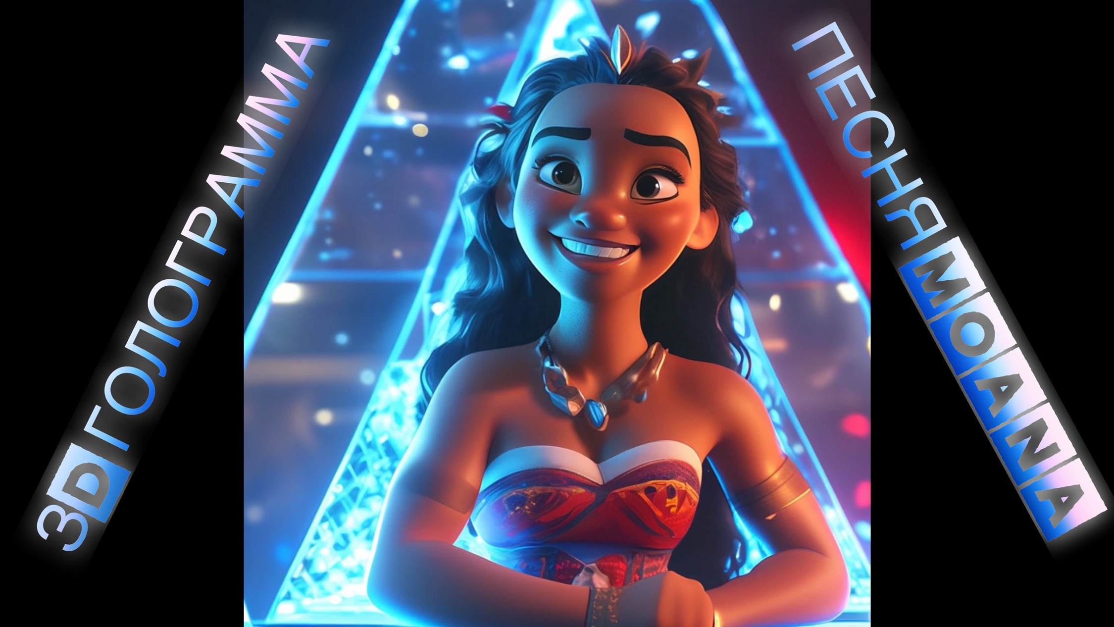 Moana мультфильм 3D голограмма Hologram #tron #hologram #3dhologram #moana #moanasong